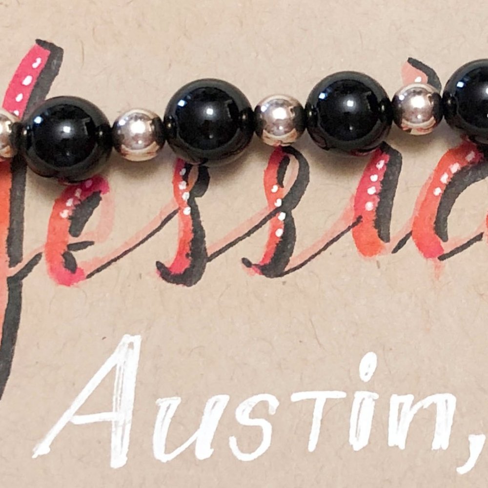 Tiffany Onyx and Silver Bracelet